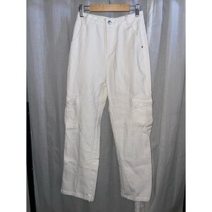 Princess Polly Millard Cargo Jeans White
